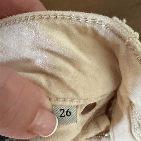 💕 7 For All Mankind Beige Wide Leg Jeans - Picture 3 of 6